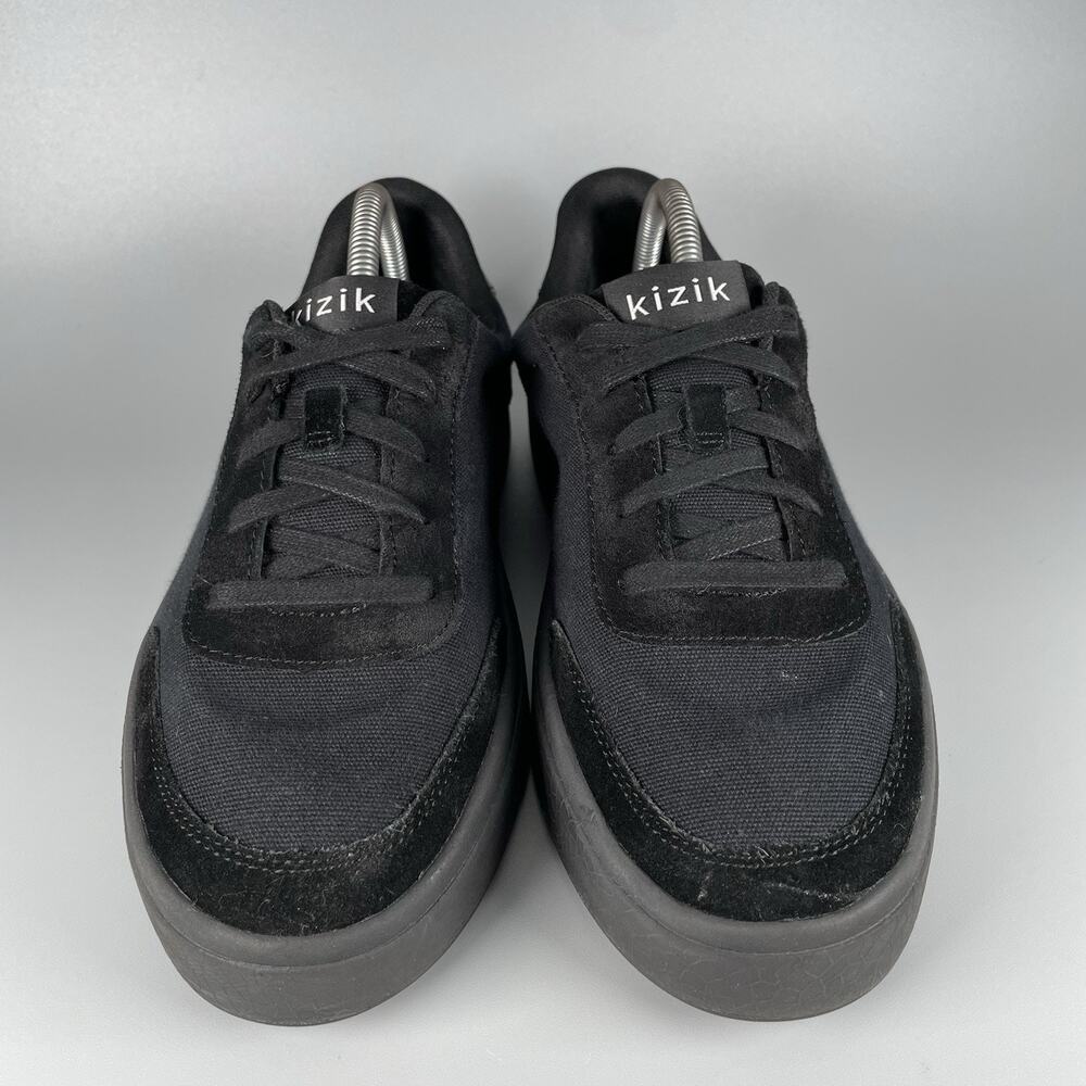 Mens 8.5 Women’s 10 Kizik Prague Black Slip On Casual Sneakers Comfort Shoes GUC - Picture 2 of 9